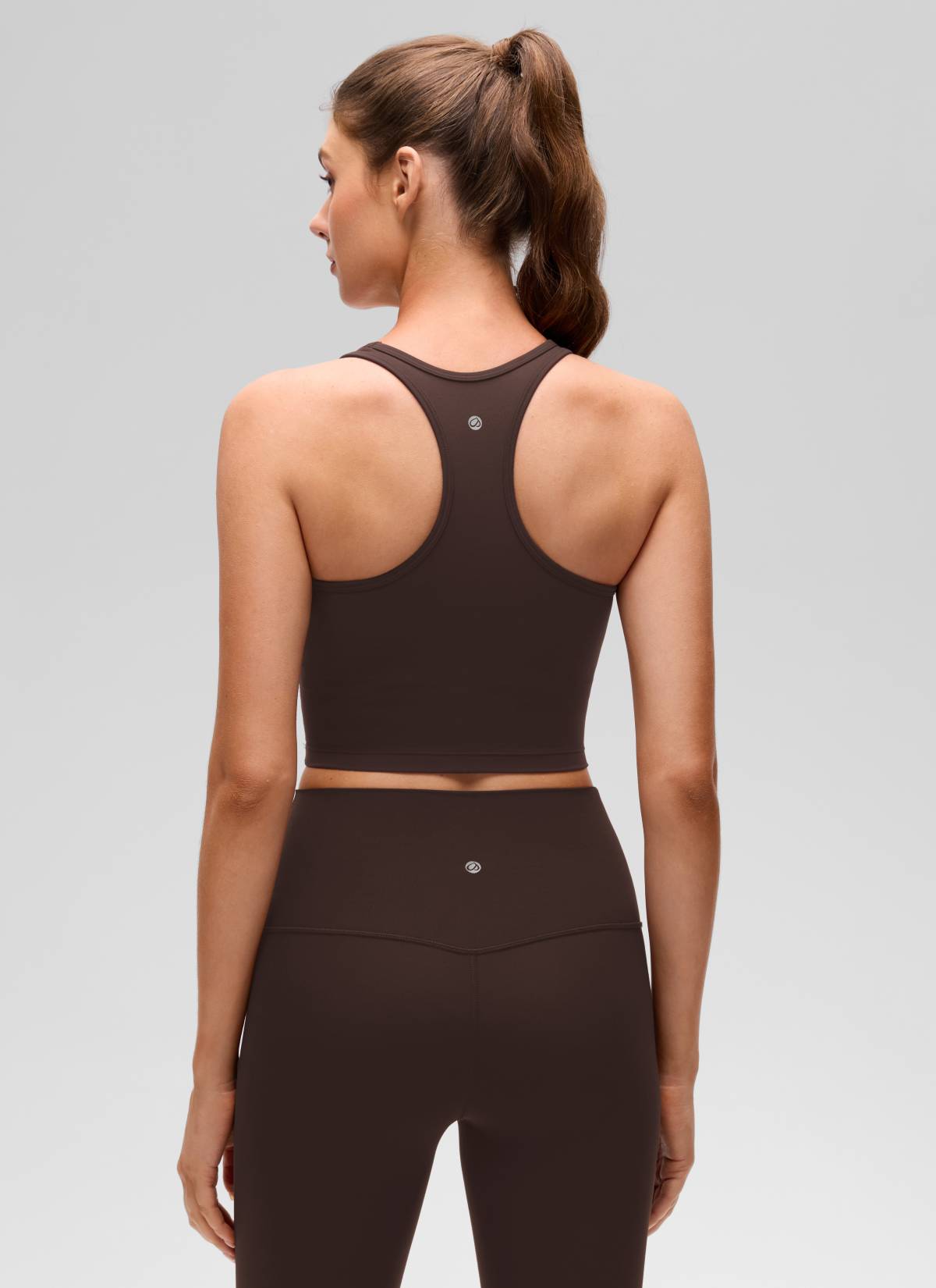 CRZ YOGA महिलाओं के लिए कम सपोर्ट वाला योगा पैड Butterluxe स्कूप नेक ब्रा, वाई-बैक, हॉट फज ब्राउन