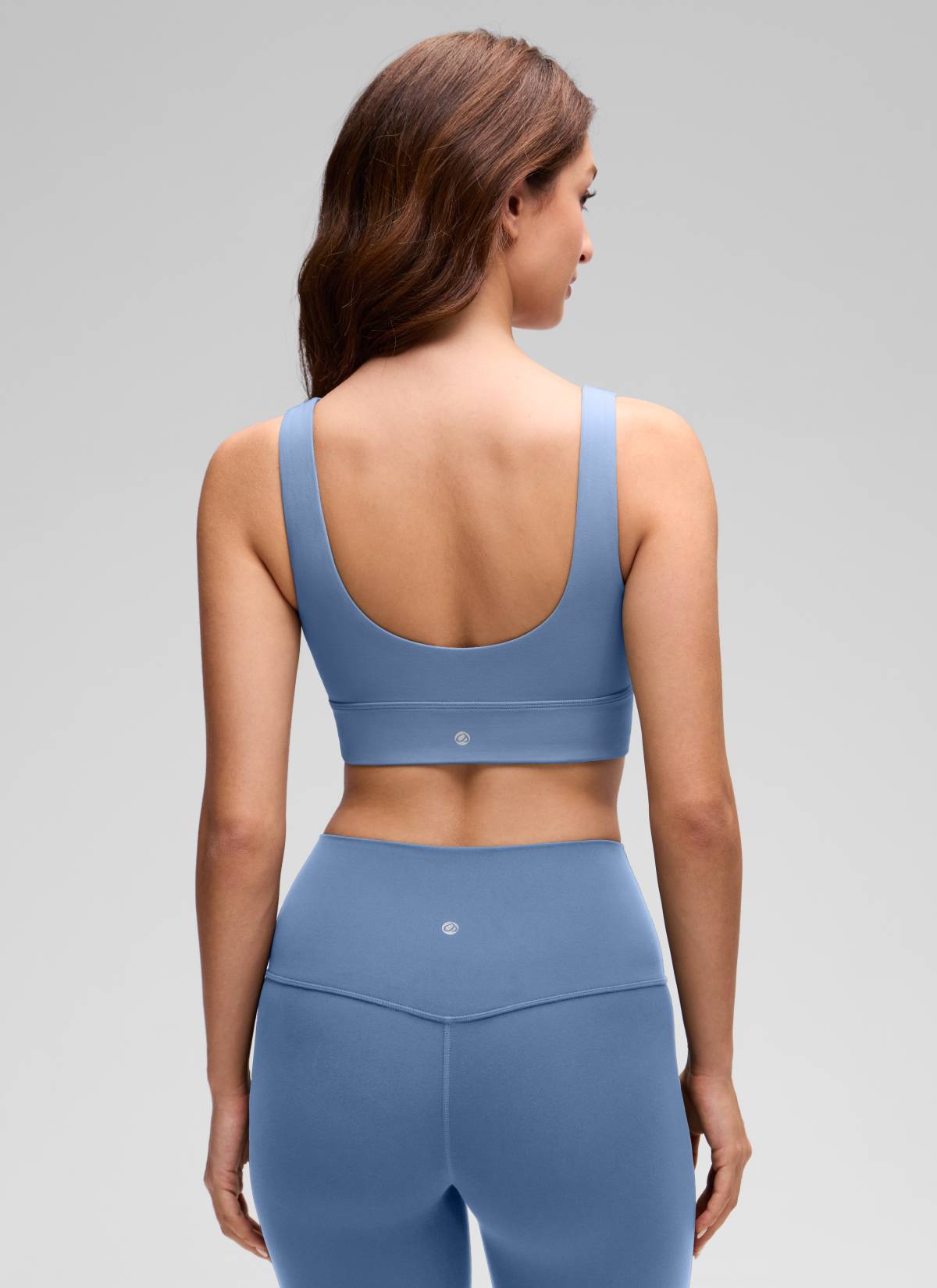 CRZ YOGA महिलाओं के लिए कम सपोर्ट वाला योगा शूज़ Butterluxe स्पोर्ट ब्रा यू बैक लॉन्गलाइन ओएसिस ब्लू