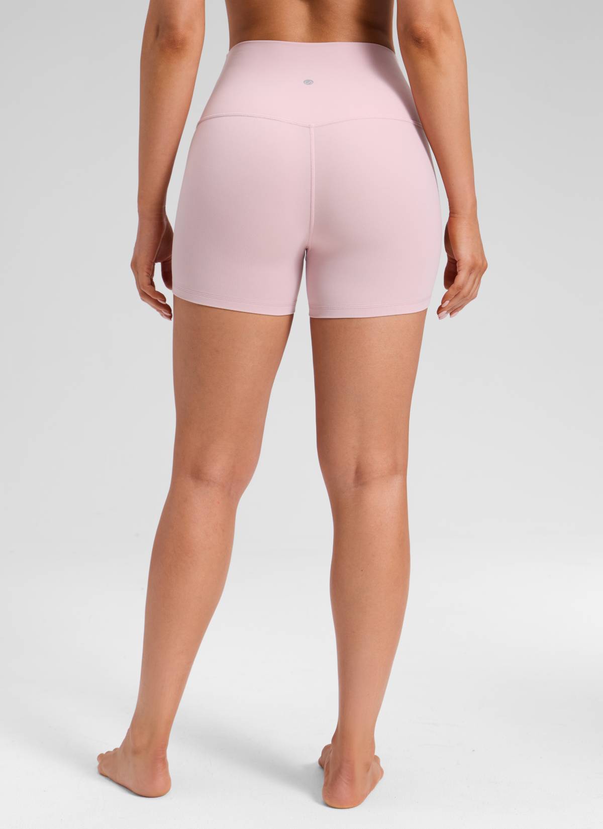 CRZ YOGA महिलाओं के लिए योगा हाई राइज़ बाइकर शॉर्ट्स Butterluxe शॉर्ट्स 4'' पिंक हेज़