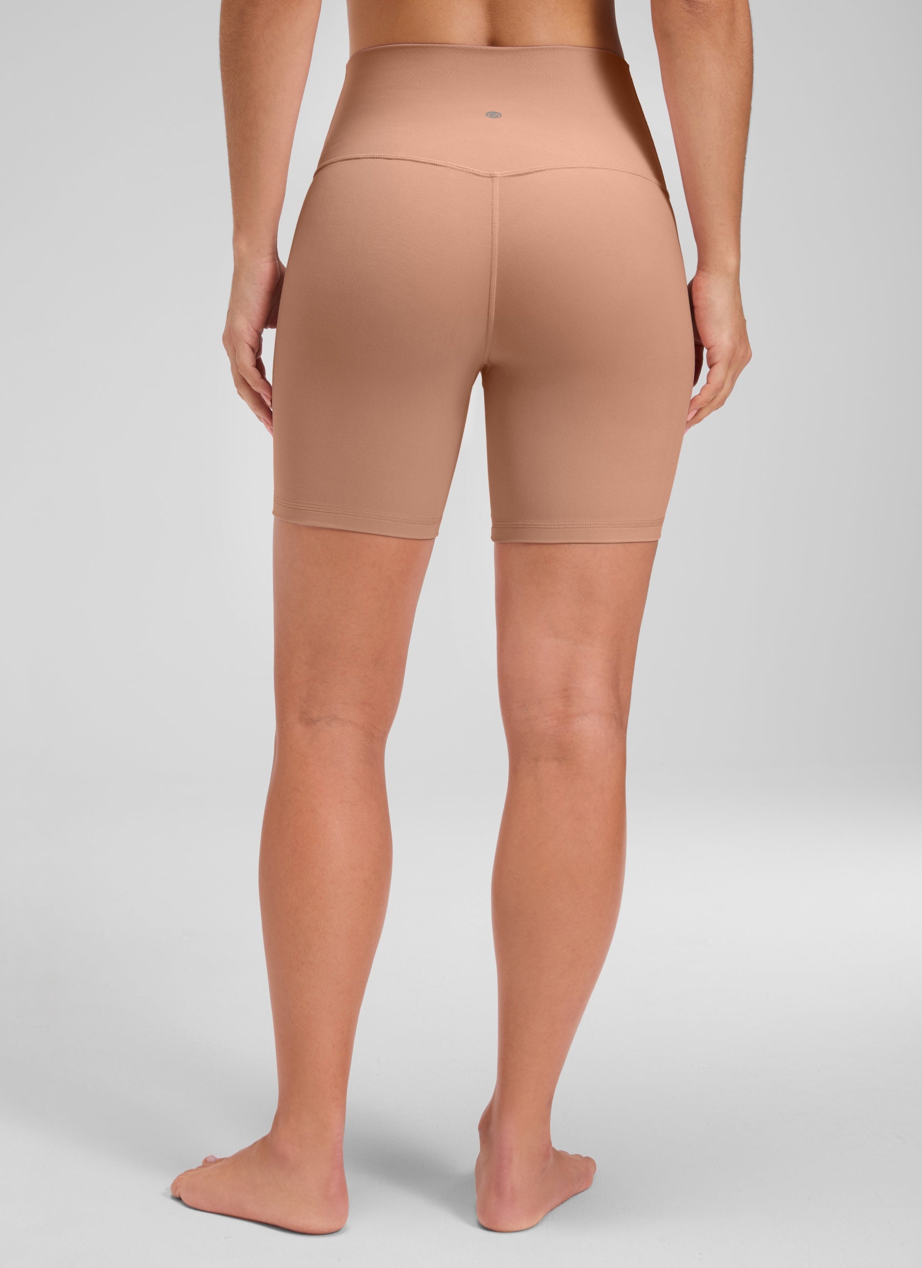 CRZ YOGA महिलाओं के लिए योगा हाई राइज़ बाइकर शॉर्ट्स Butterluxe शॉर्ट्स 6'' मोचा मूस