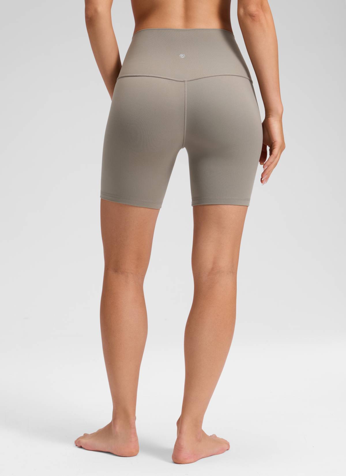 CRZ YOGA महिलाओं के लिए योगा हाई राइज़ बाइकर शॉर्ट्स Butterluxe शॉर्ट्स 6 इंच वार्म ऐश ग्रे