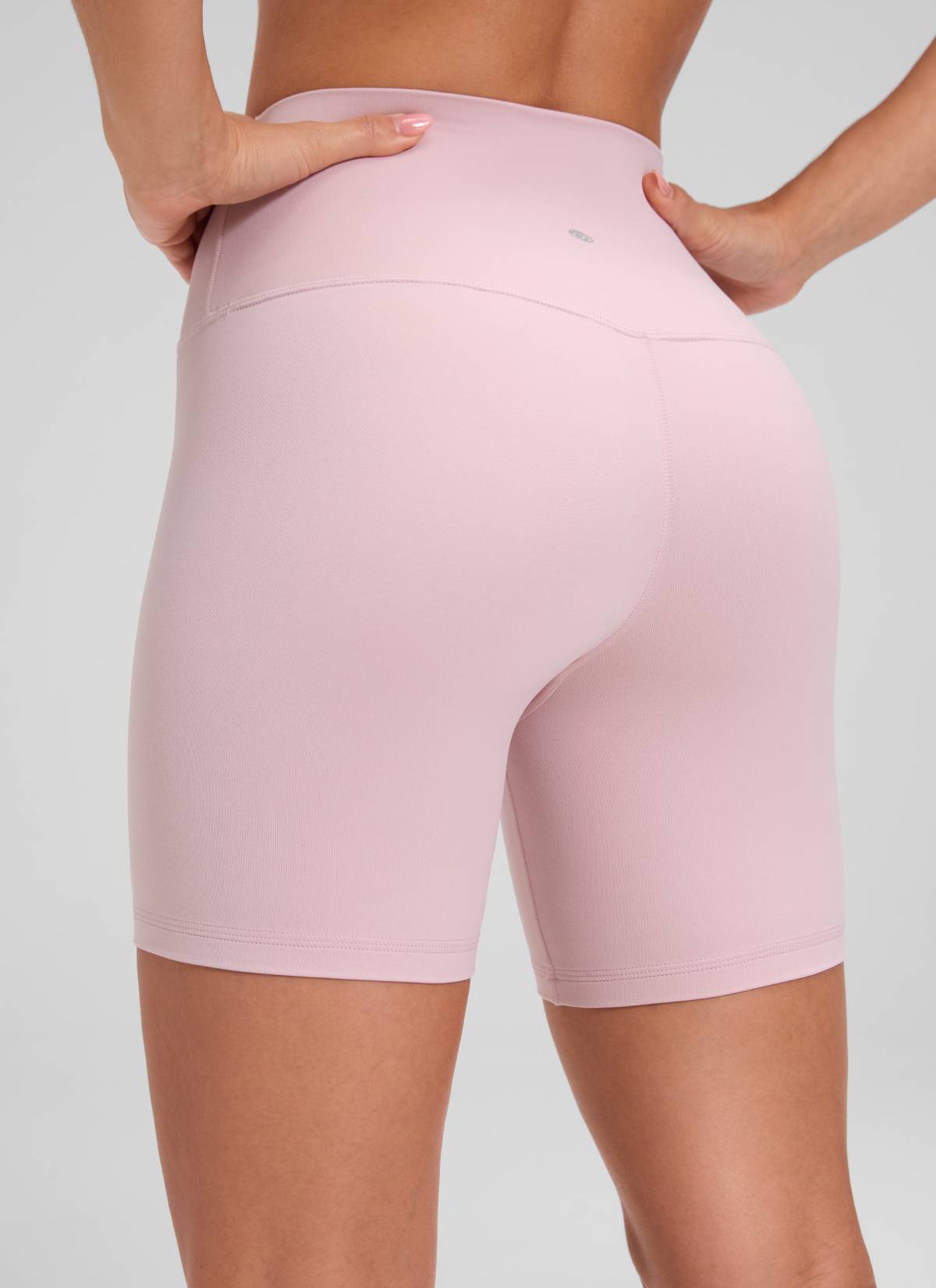 CRZ YOGA महिलाओं के लिए योगा हाई राइज़ बाइकर शॉर्ट्स Butterluxe शॉर्ट्स 6 इंच पिंक हेज़