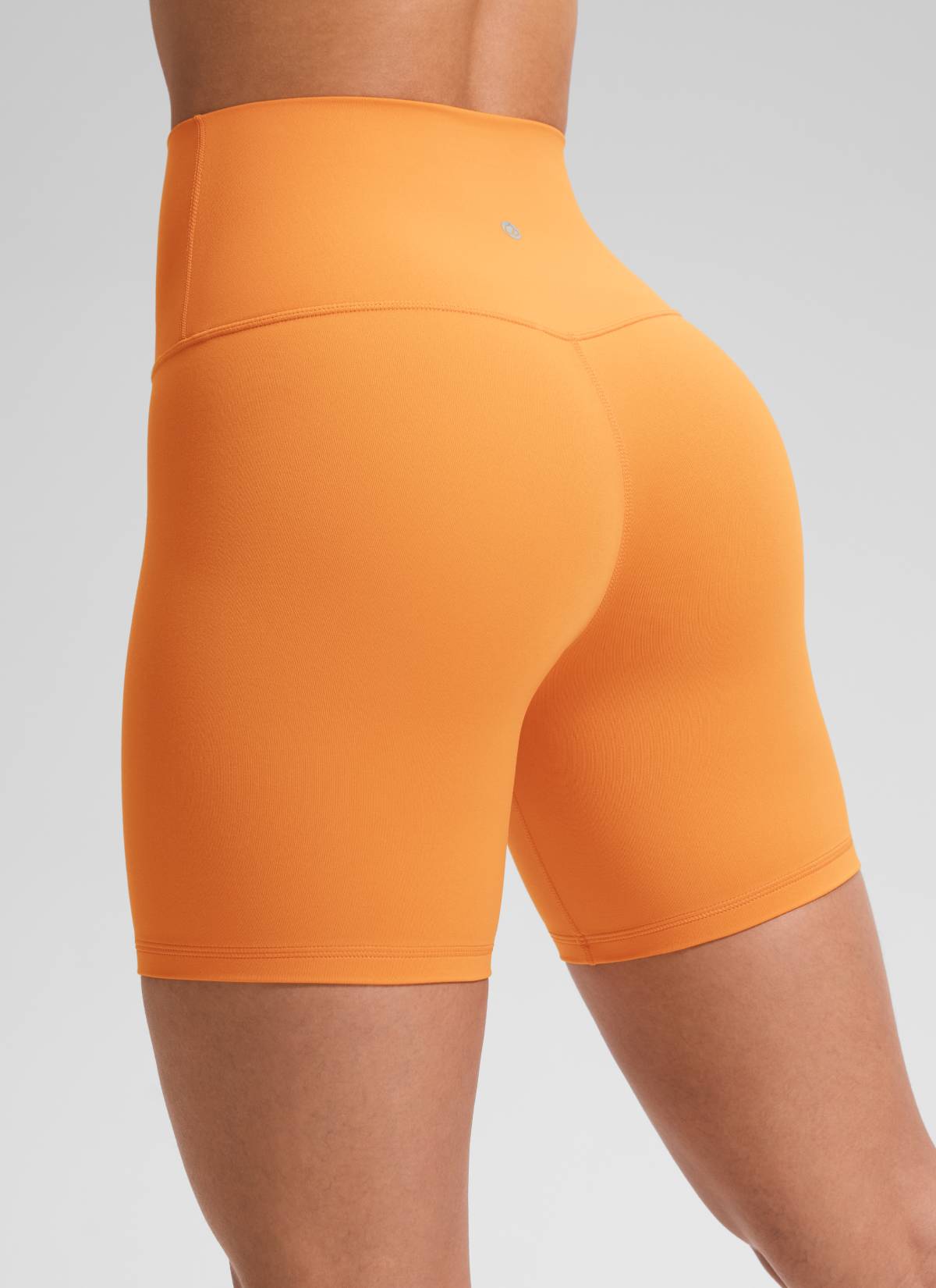 CRZ YOGA महिलाओं के लिए योगा हाई राइज़ बाइकर शॉर्ट्स Butterluxe शॉर्ट्स 6 इंच टाइगर ऑरेंज