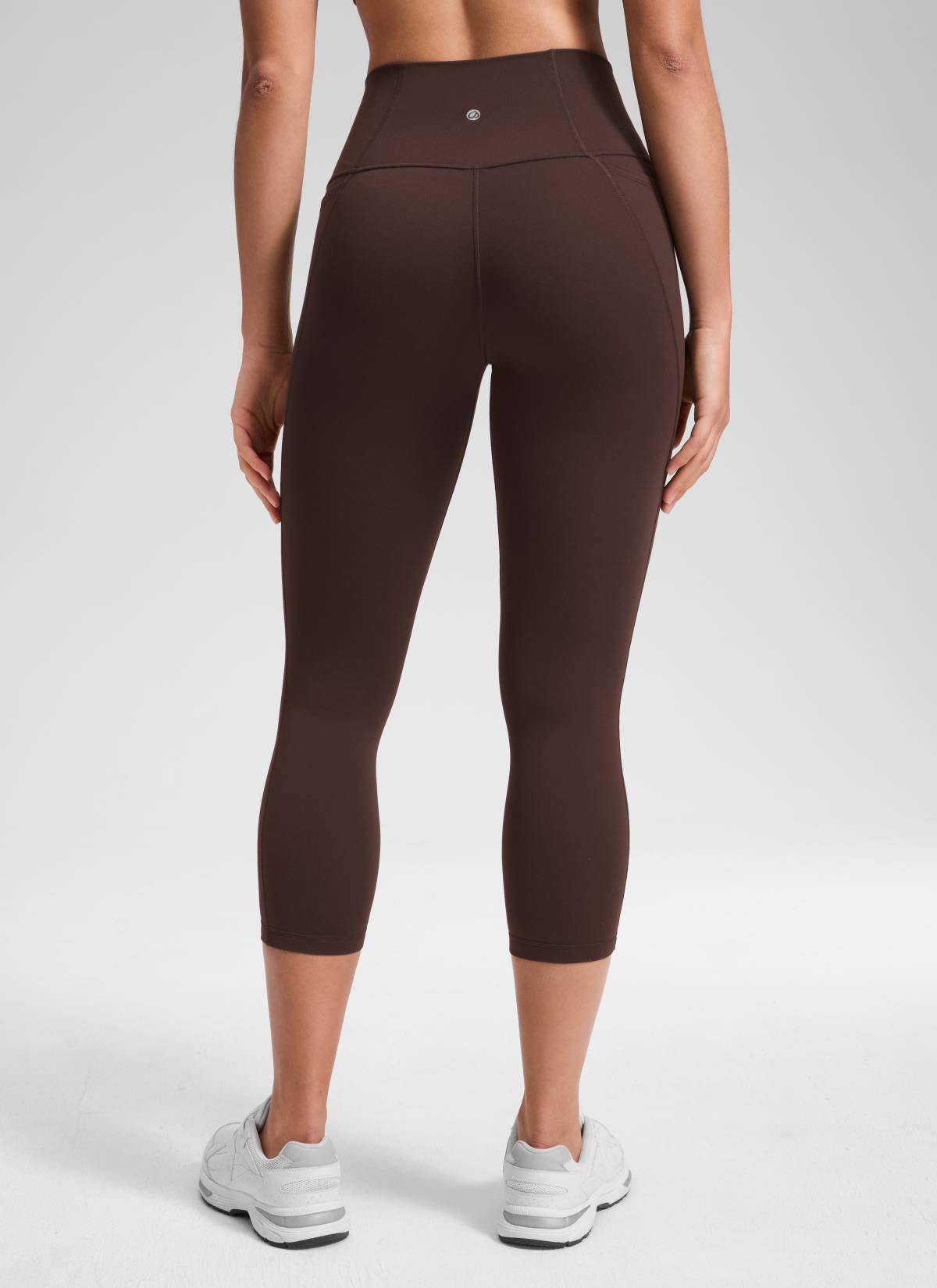 CRZ YOGA Women's Yoga High Rise Butterluxe Capri with Pockets 21'' Hot Fudge Brown