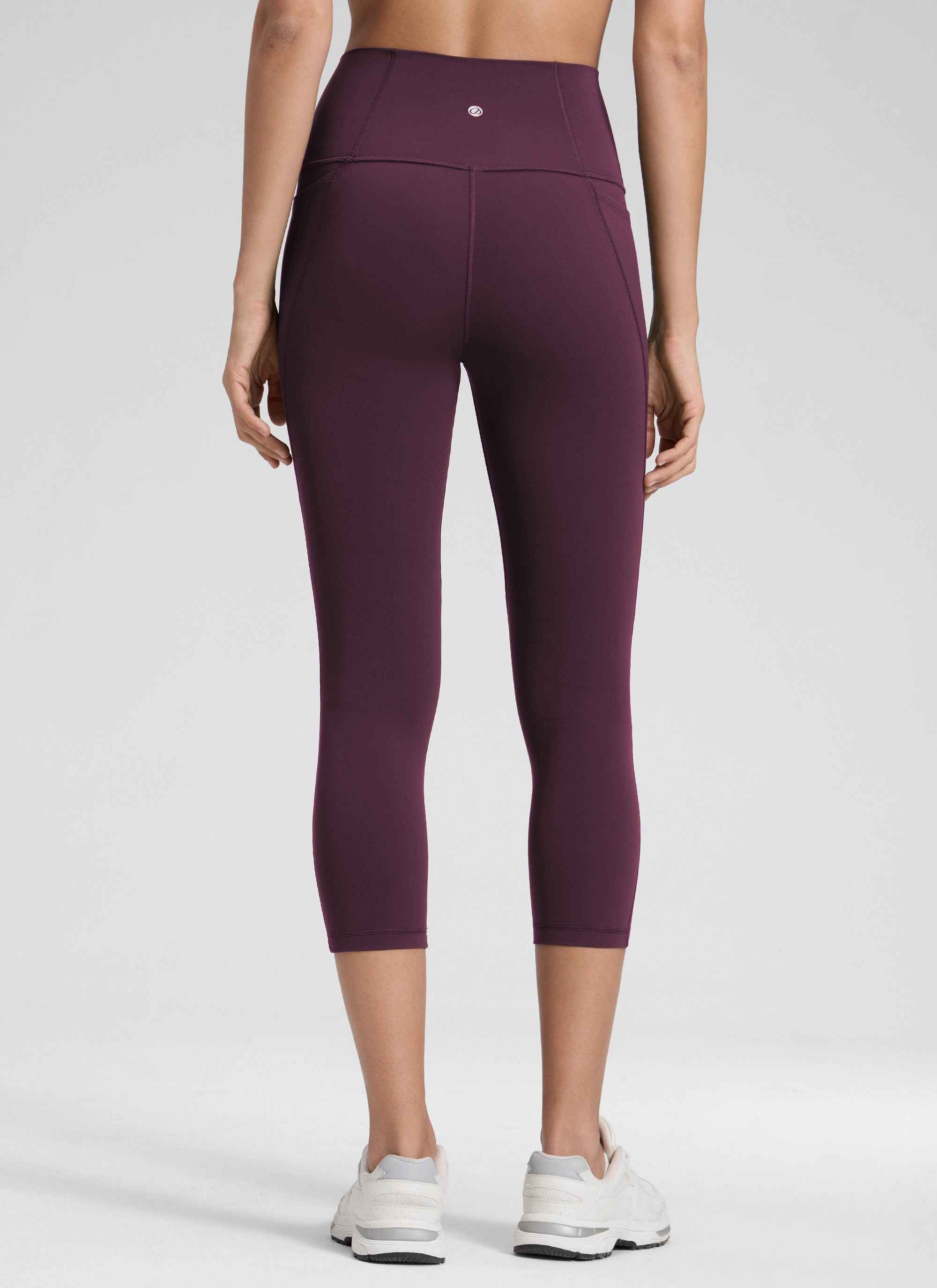 CRZ YOGA Women's Yoga High Rise Butterluxe Capri with Pockets 21'' Deep Purple
