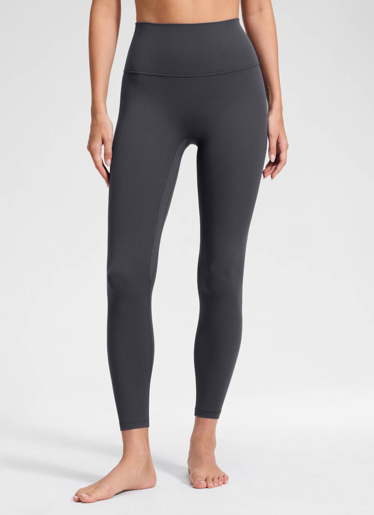 सीआरजेड योगा महिला Butterluxe योगा हाई राइज़ नो फ्रंट सीम लेगिंग 25 इंच, ग्रेफाइट ग्रे