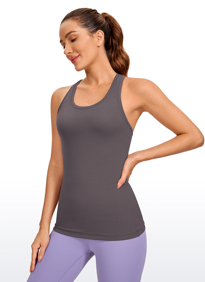 CRZ YOGA Women's Yoga Slim Fit Tops Butterluxe Tank Racerback Tornado