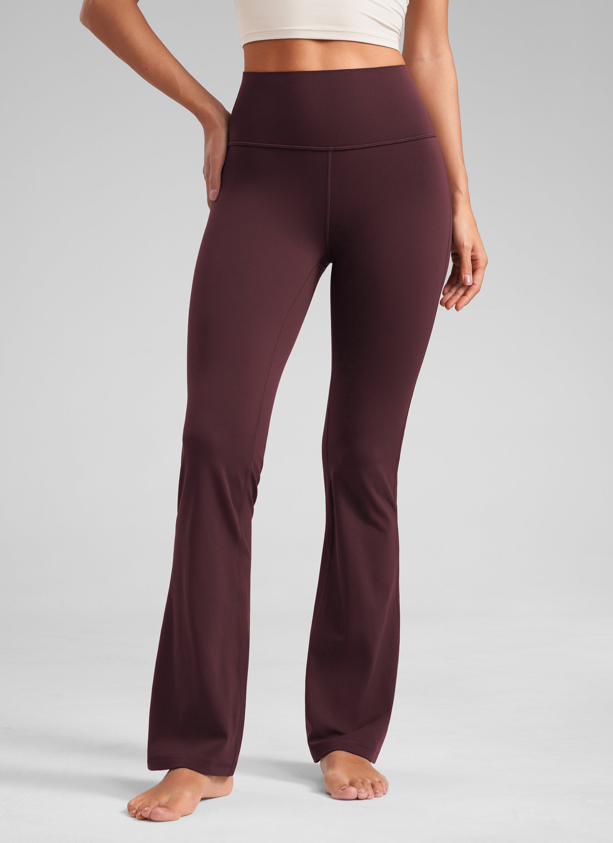 CRZ YOGA Women's Yoga High Waist Butterluxe Flare Pocket Leggings 29